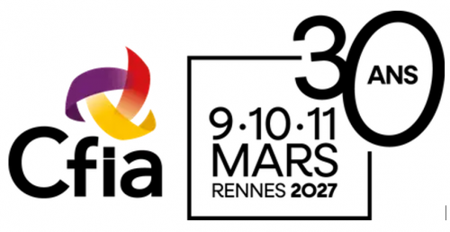 Stand AMPLUS au salon CFIA Rennes présentant les équipements professionnels JEROS, VARIMIXER et ESCHER MIXERS.